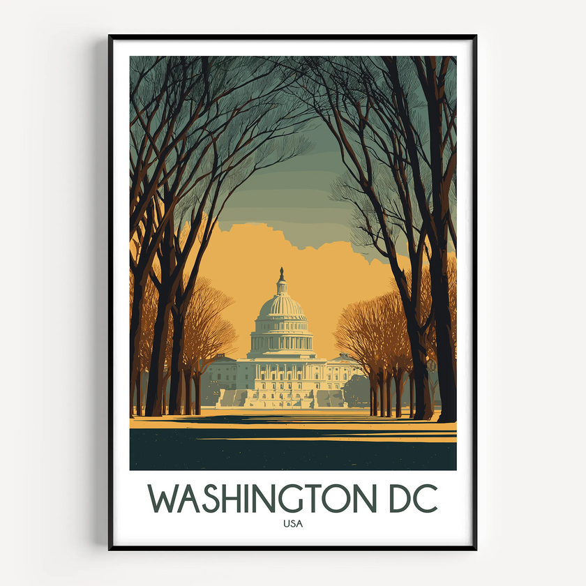 Washington Dc Modern Travel Poster
