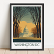Washington Dc Vintage Style Print