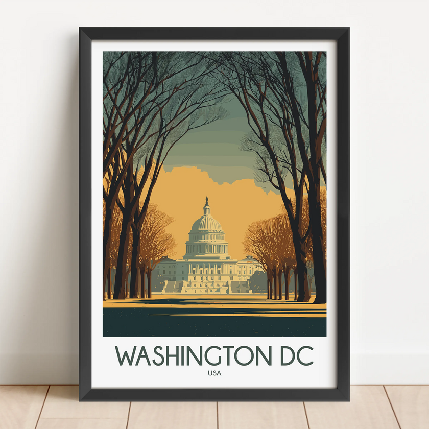 Washington Dc Vintage Style Print