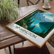 Washington Retro Travel Illustration