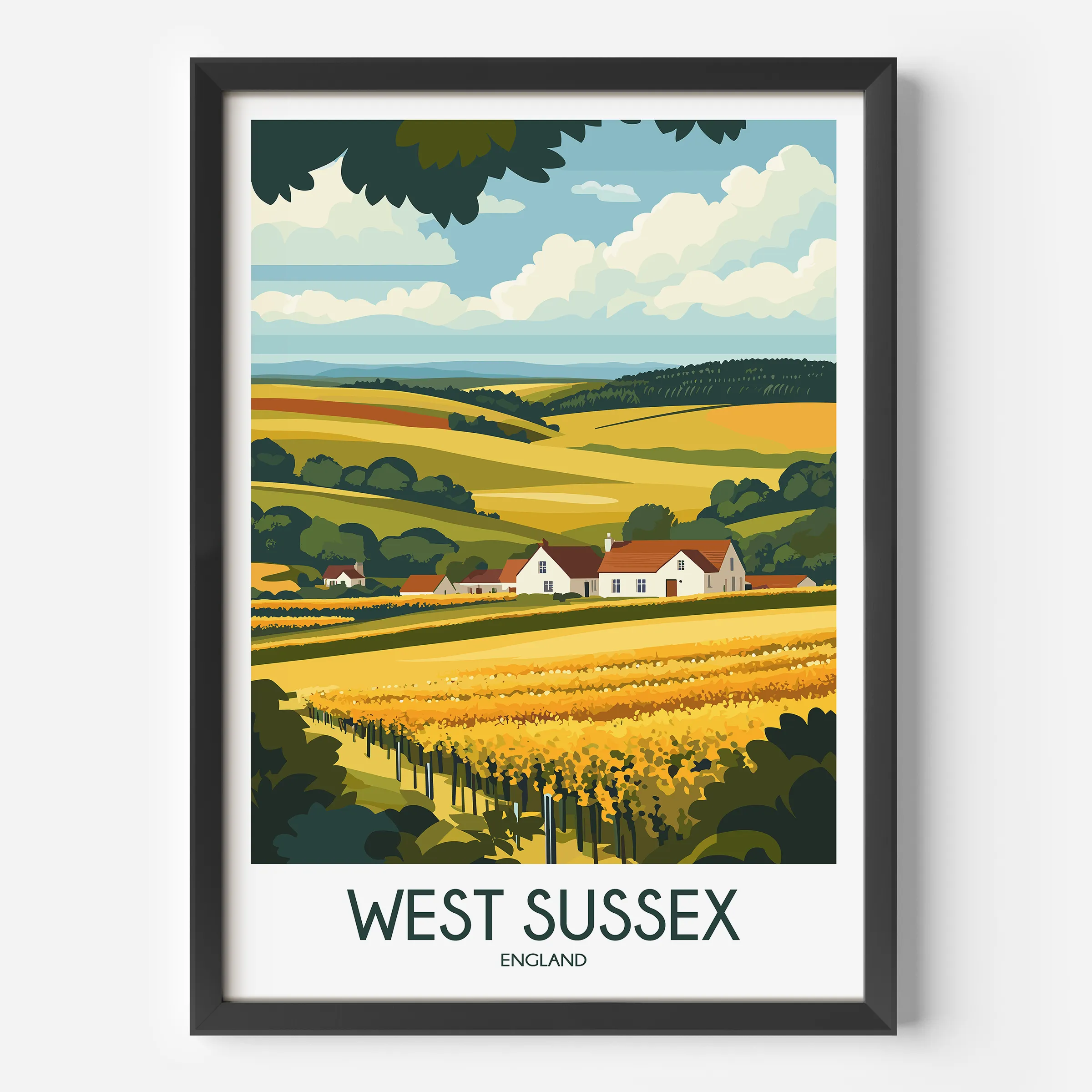 West Sussex Destination Art Gift