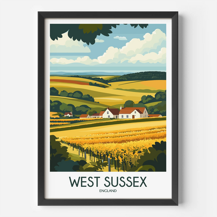 West Sussex Destination Art Gift