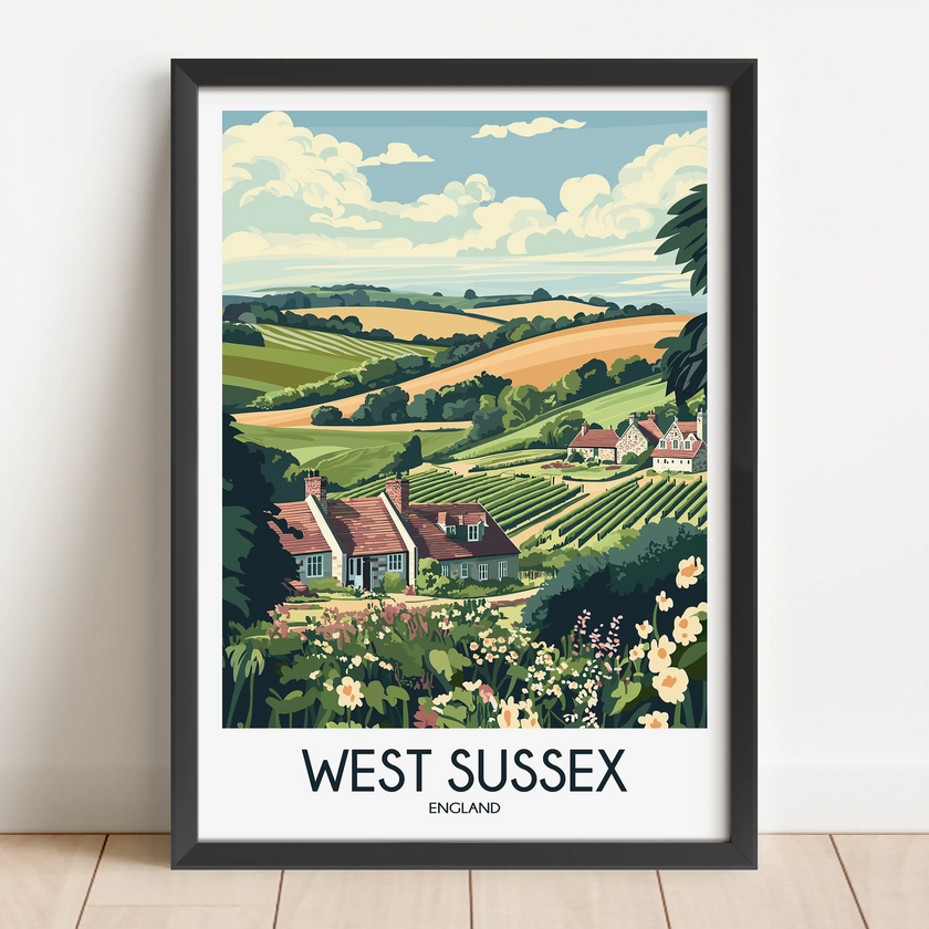 West Sussex Minimalist Wall Art
