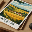 West Sussex Modern Travel Poster
