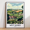 West Sussex Souvenir Poster Print