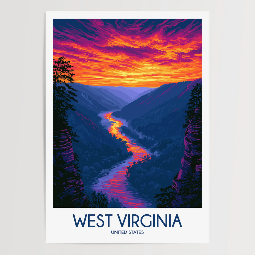 West Virginia Destination Art Gift