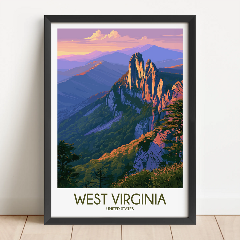 West Virginia Destination Art Gift
