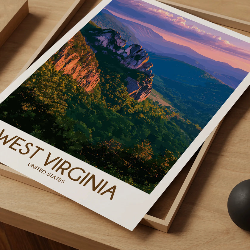 West Virginia Minimalist Wall Art