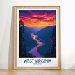 West Virginia Modern Travel Poster