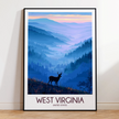 West Virginia Modern Travel Poster