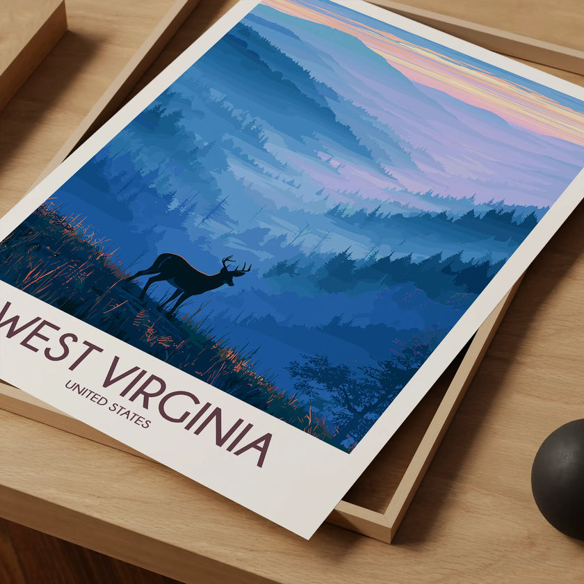 West Virginia Souvenir Poster Print