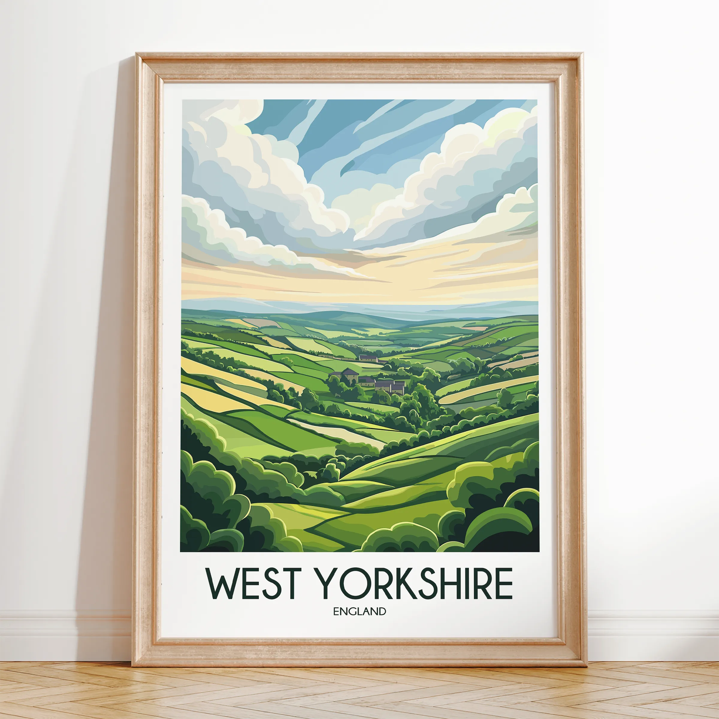 West Yorkshire Modern Travel Poster