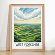 West Yorkshire Modern Travel Poster