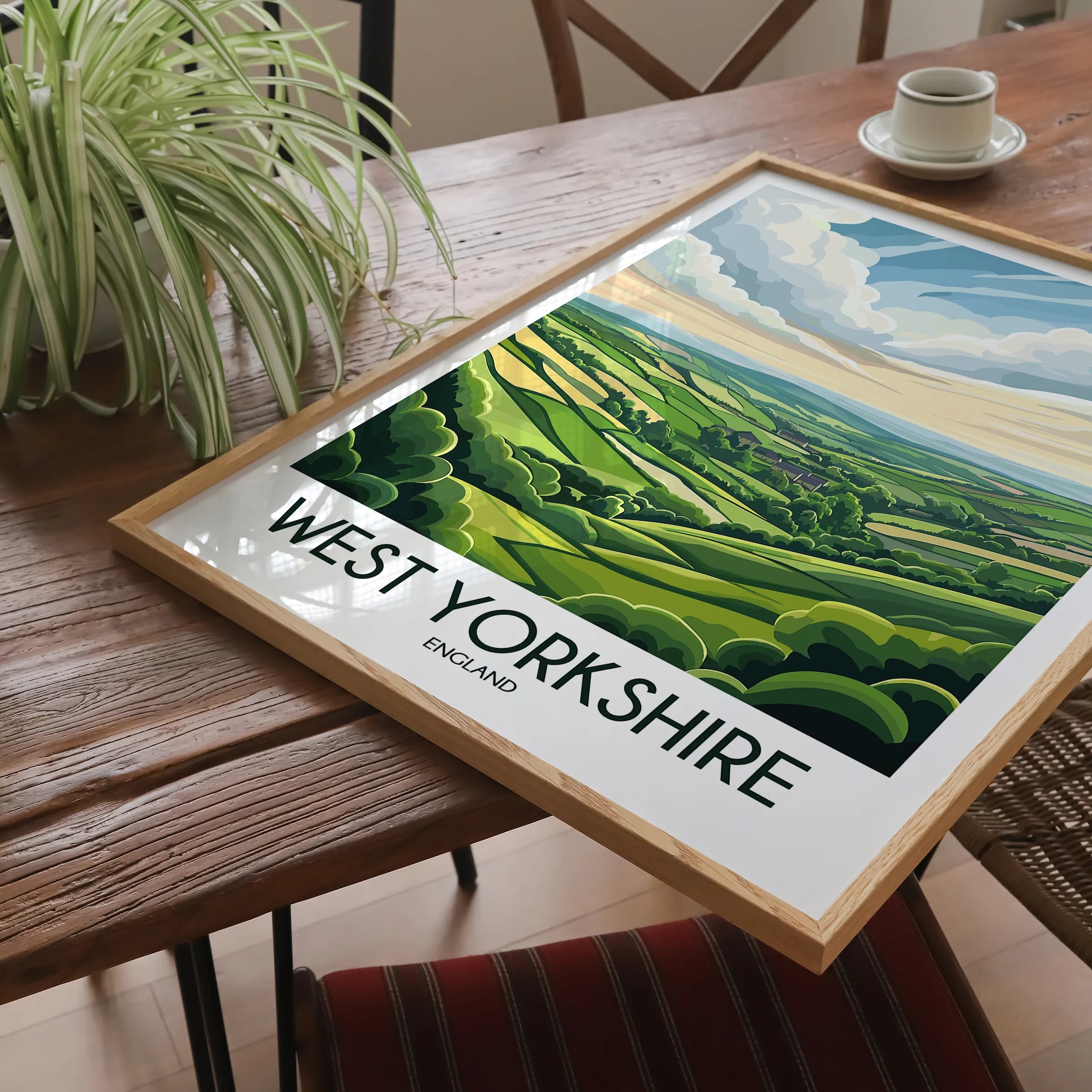 West Yorkshire Vintage Style Print