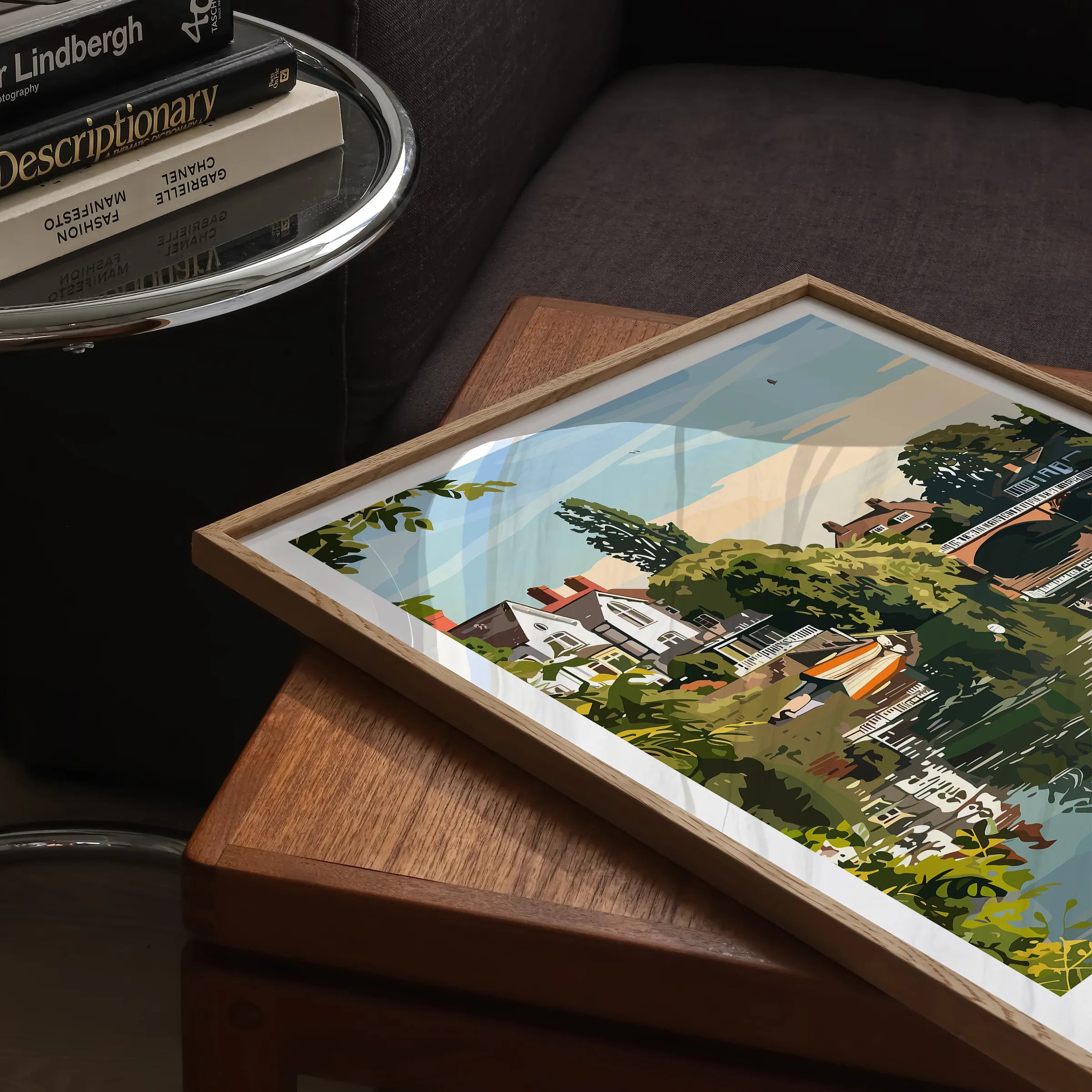 Weybridge Retro Travel Illustration