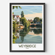 Weybridge Retro Travel Illustration