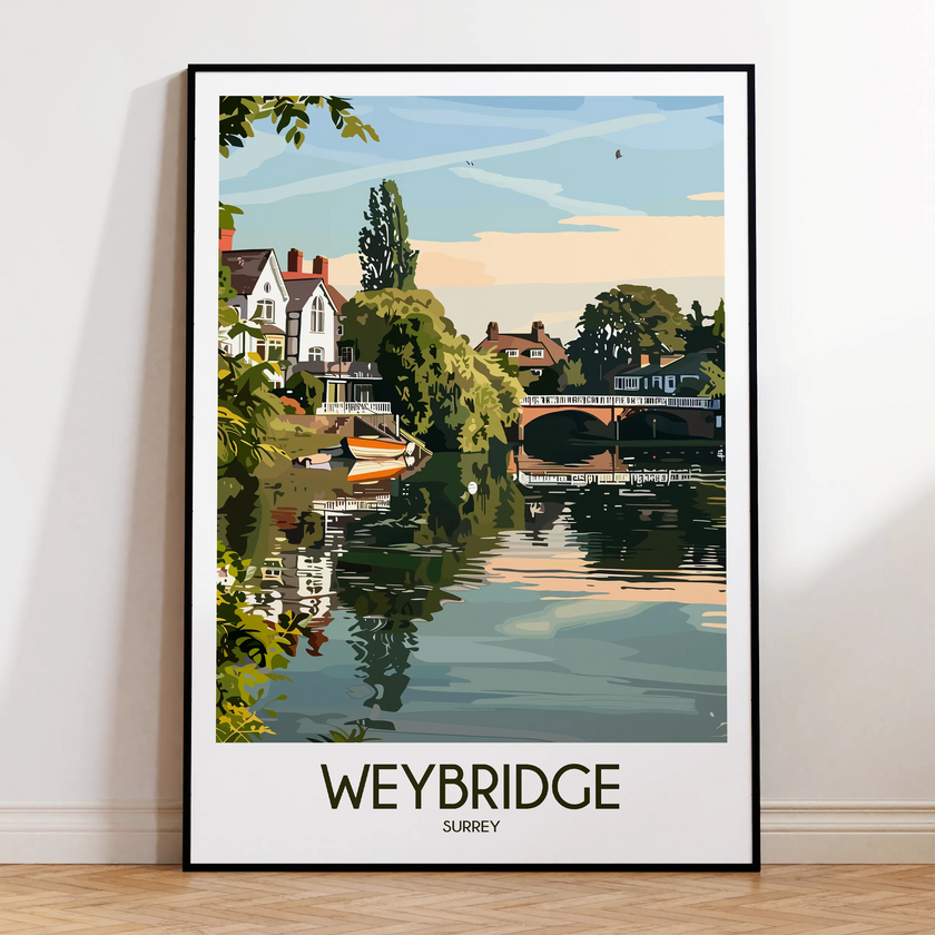 Weybridge Souvenir Poster Print