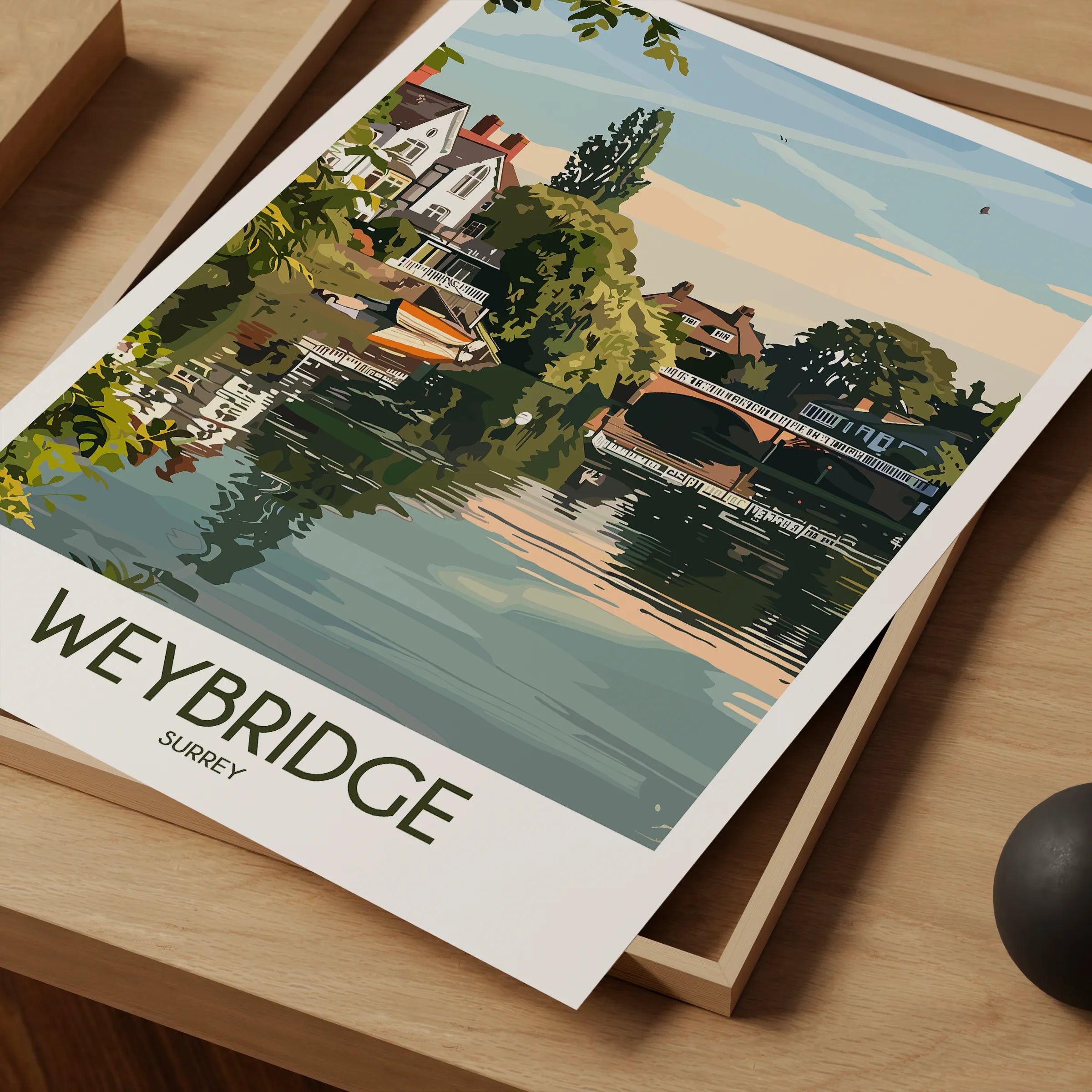 Weybridge Vintage Style Print