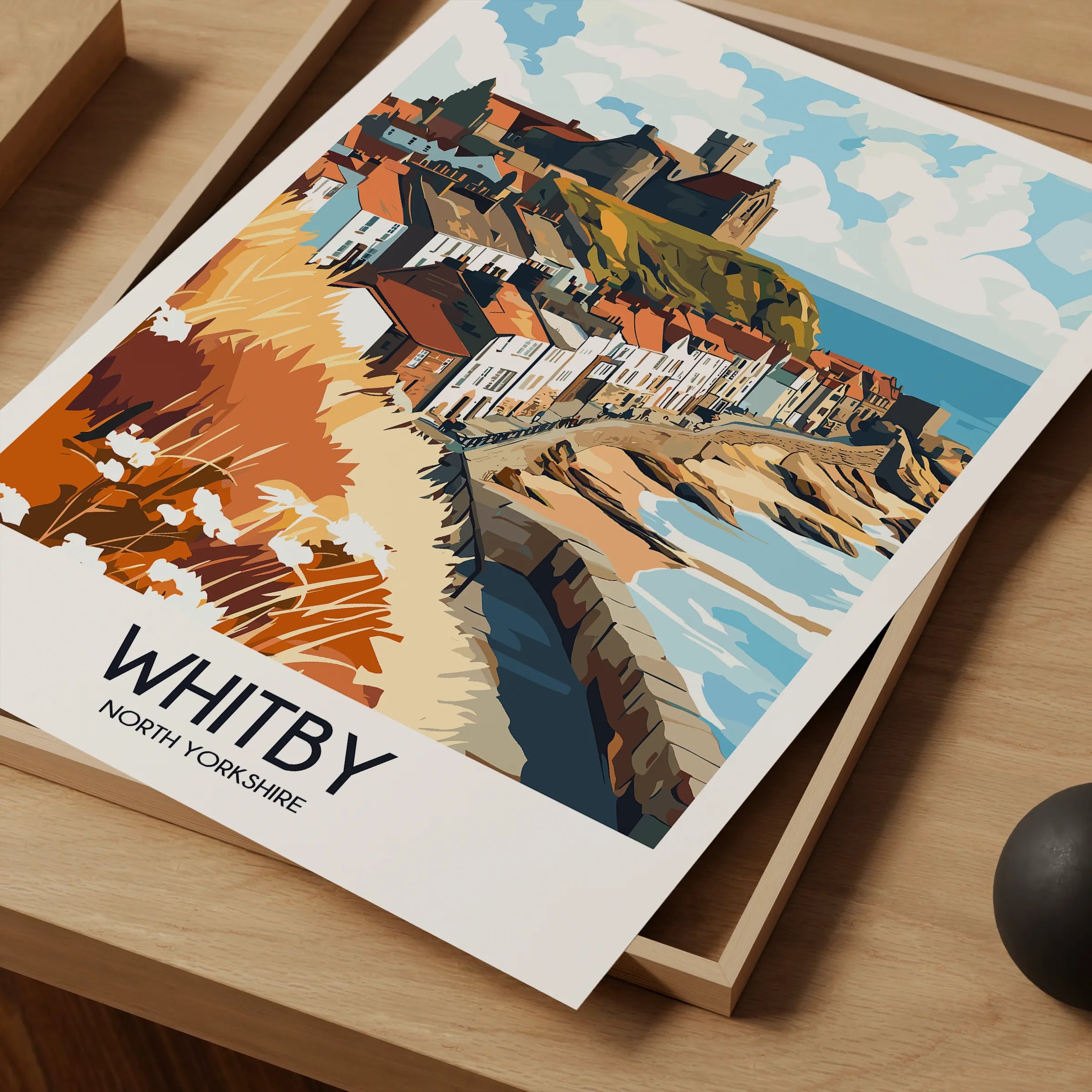 Whitby Modern Travel Poster