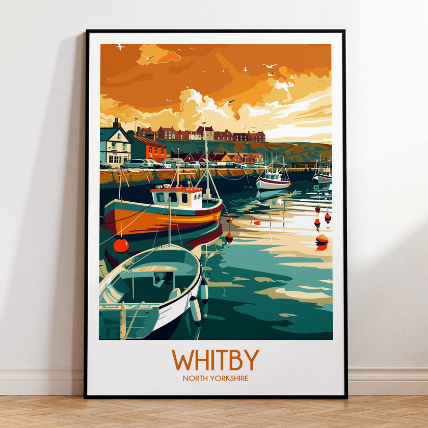 Whitby Modern Travel Poster