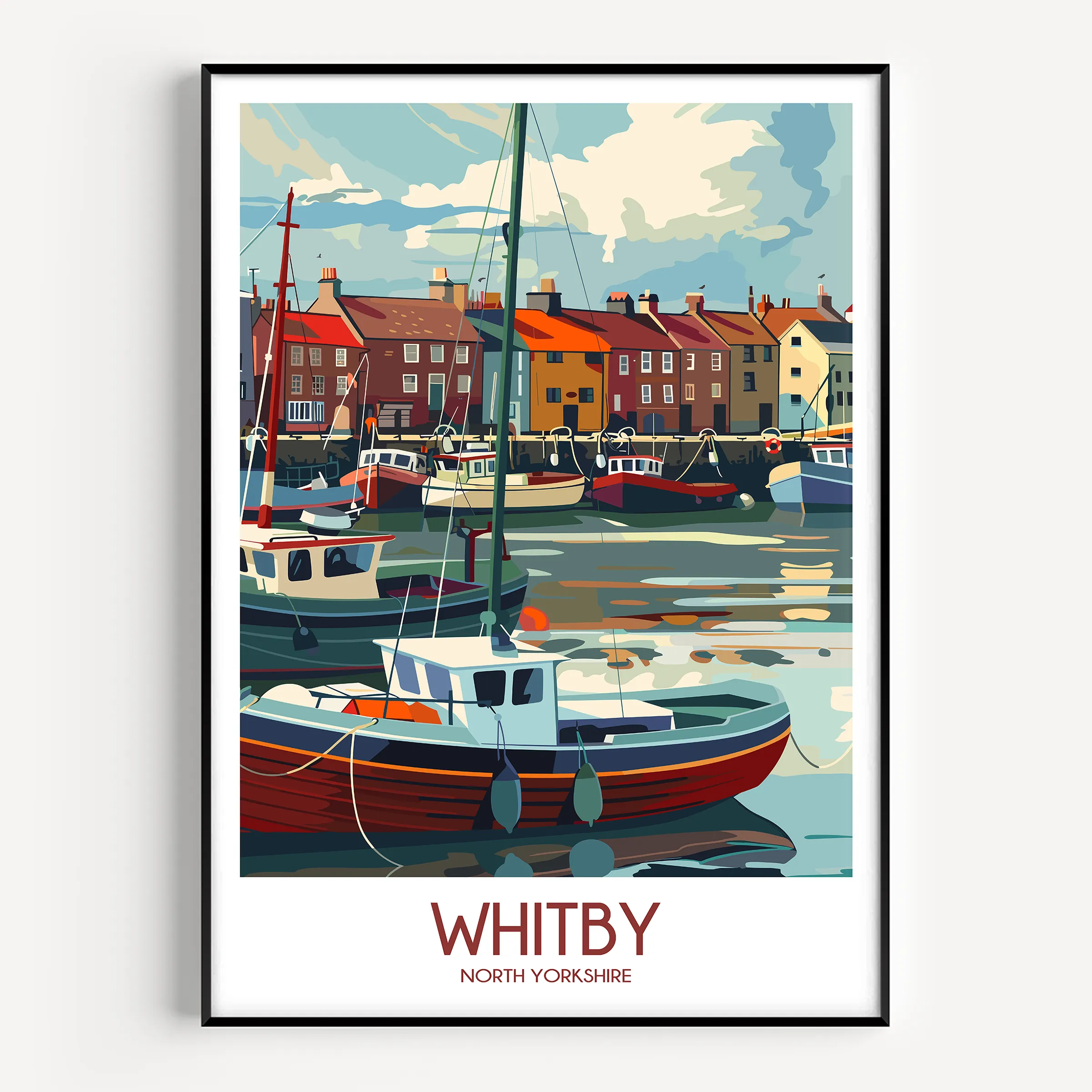 Whitby Modern Travel Poster