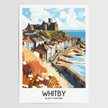 Whitby Retro Travel Illustration