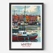 Whitby Retro Travel Illustration