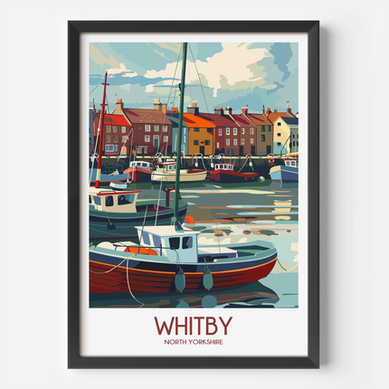Whitby Retro Travel Illustration