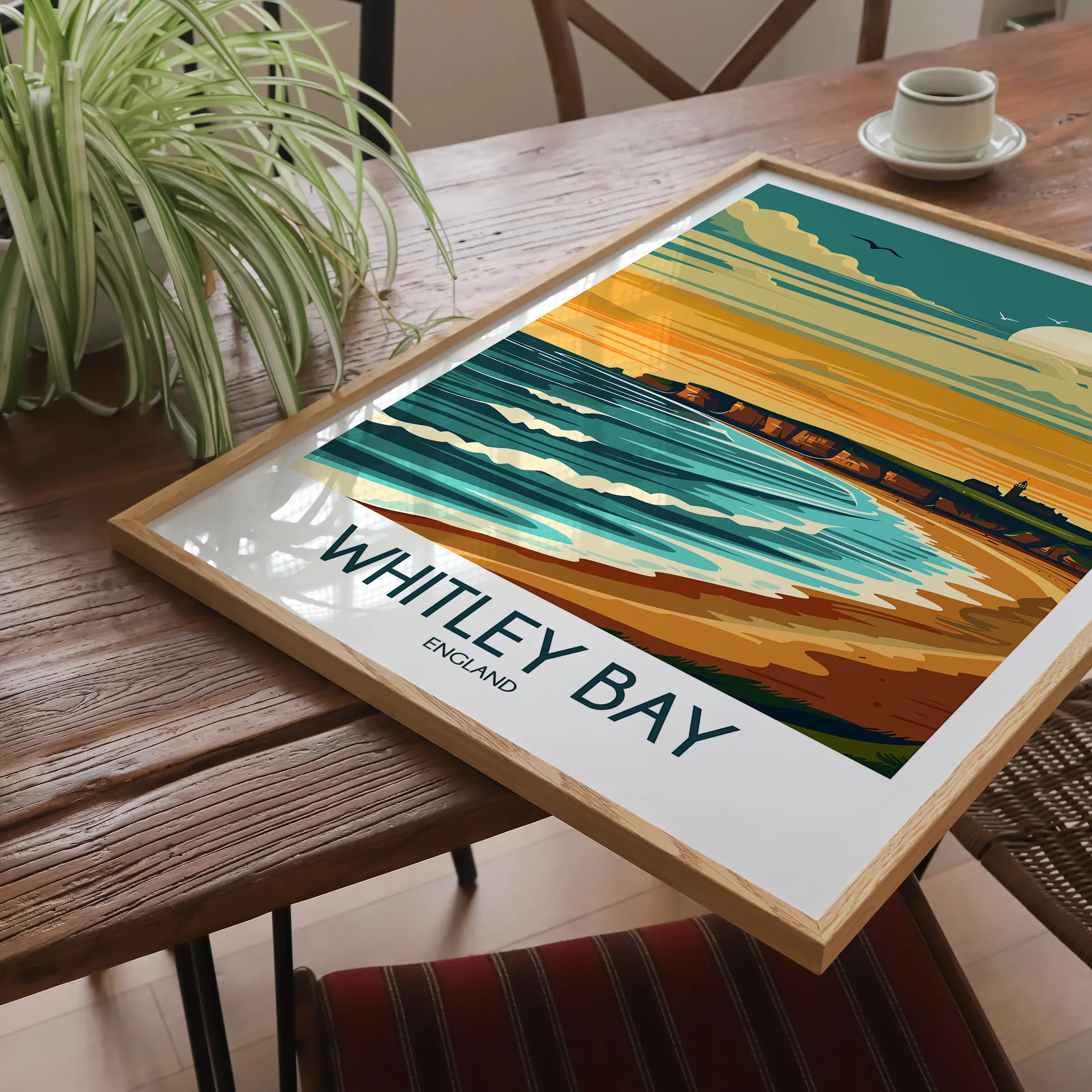 Whitley Bay Retro Travel Illustration
