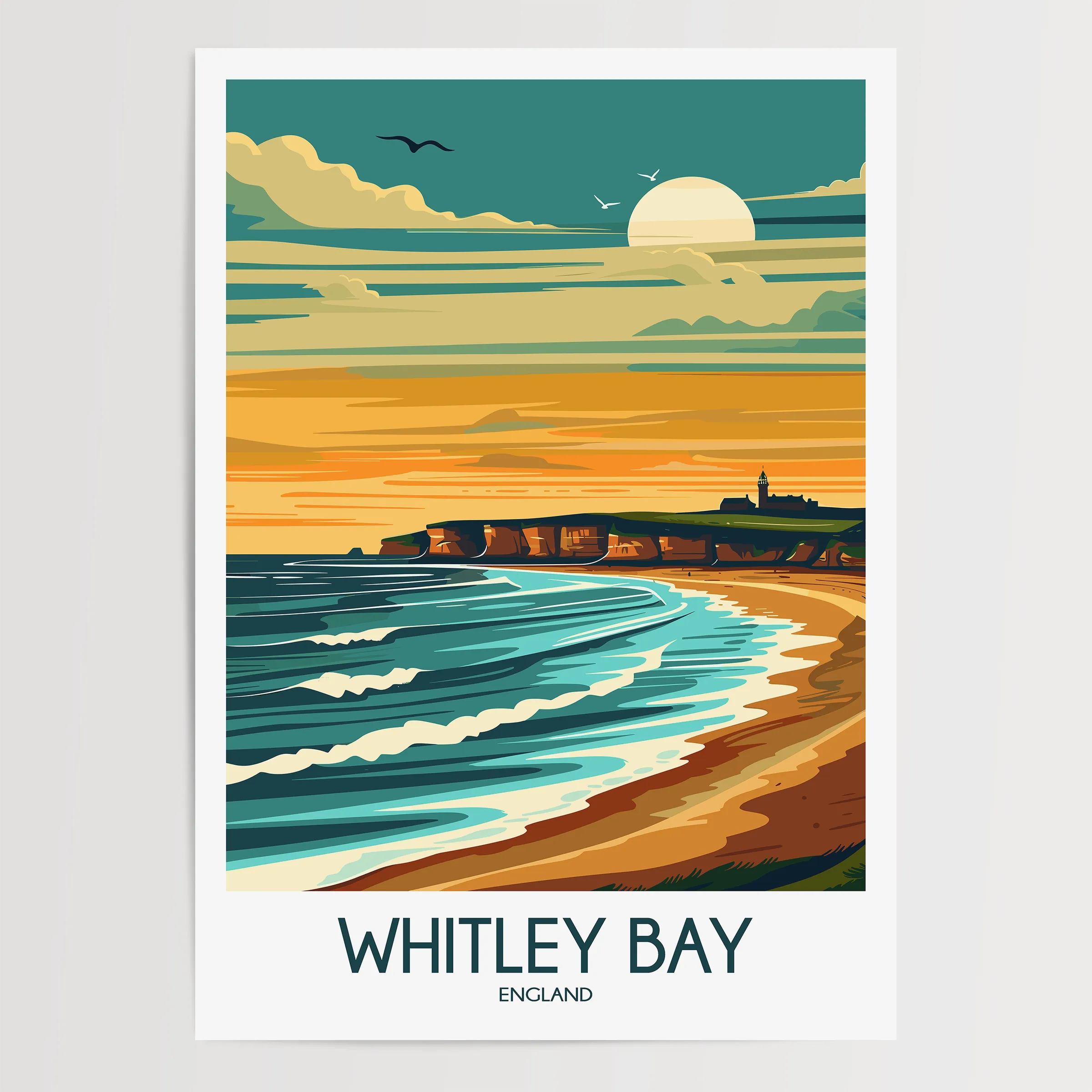 Whitley Bay Souvenir Poster Print