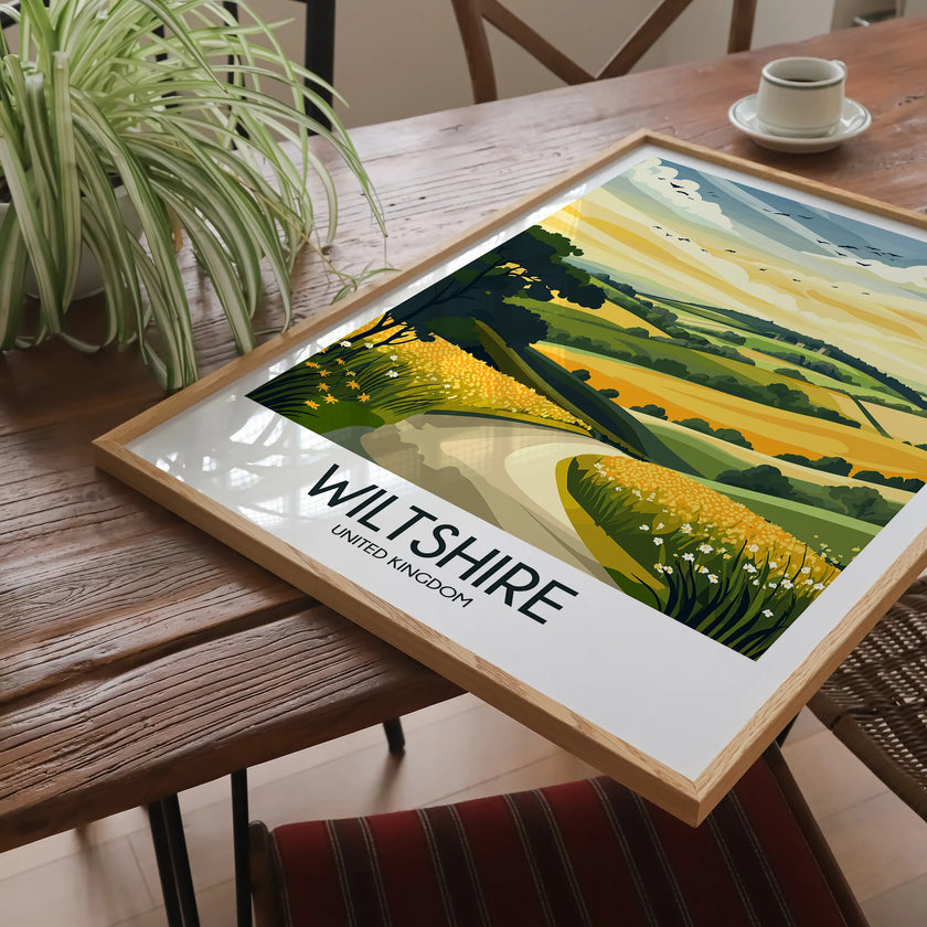 Wiltshire Modern Travel Poster