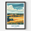 Wiltshire Modern Travel Poster