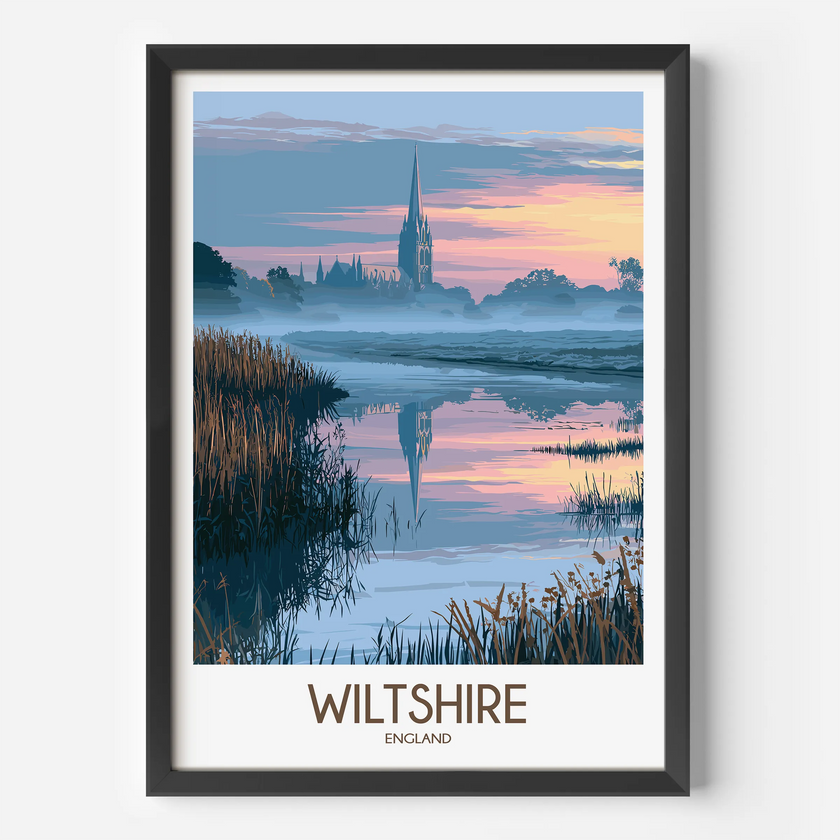 Wiltshire Souvenir Poster Print