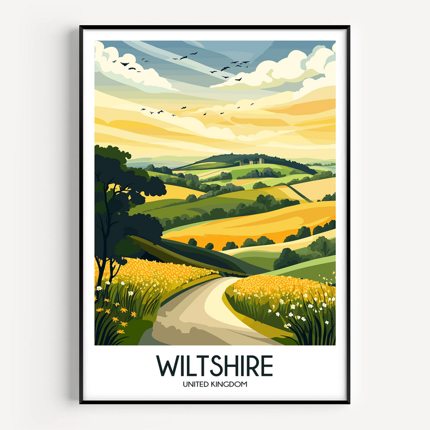 Wiltshire Souvenir Poster Print