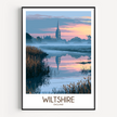 Wiltshire Vintage Style Print