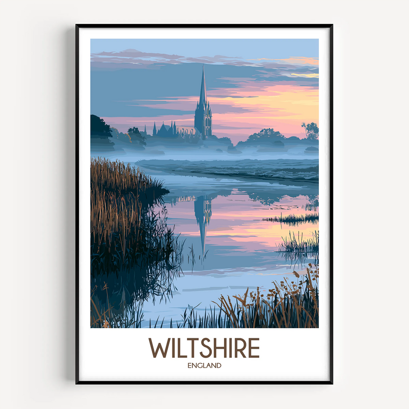 Wiltshire Vintage Style Print