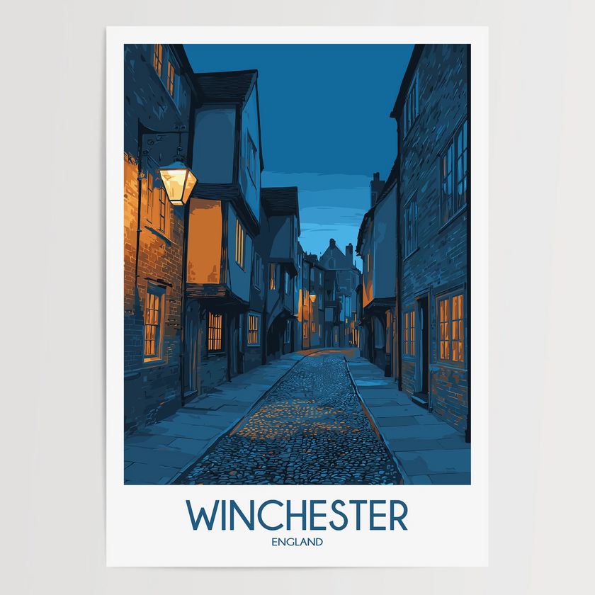Winchester Retro Travel Illustration