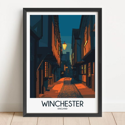 Winchester Retro Travel Illustration