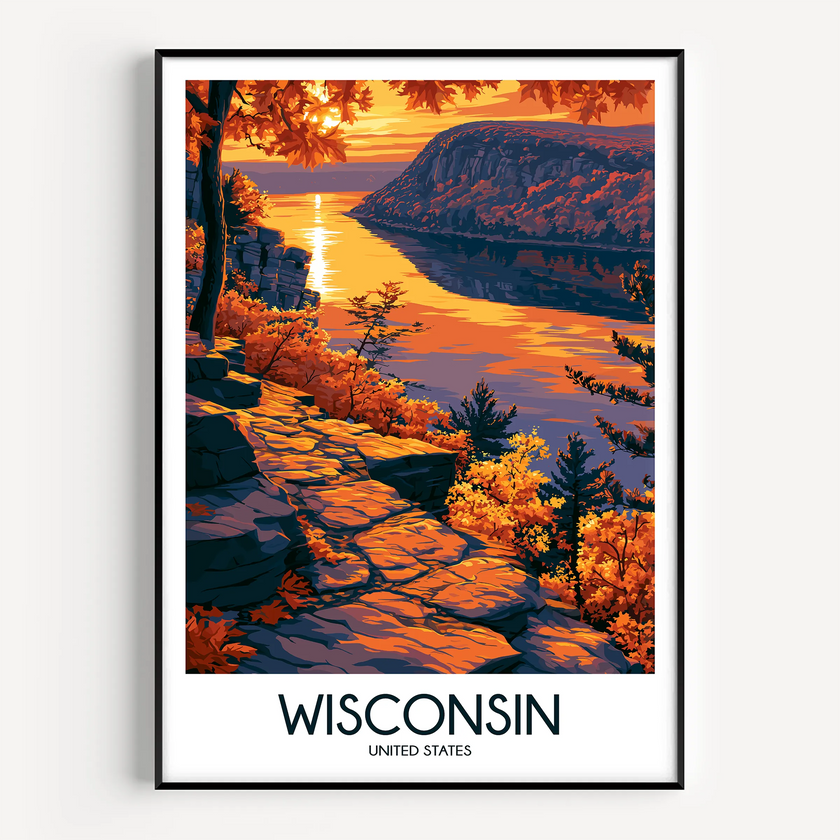 Wisconsin Minimalist Wall Art
