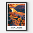 Wisconsin Modern Travel Poster