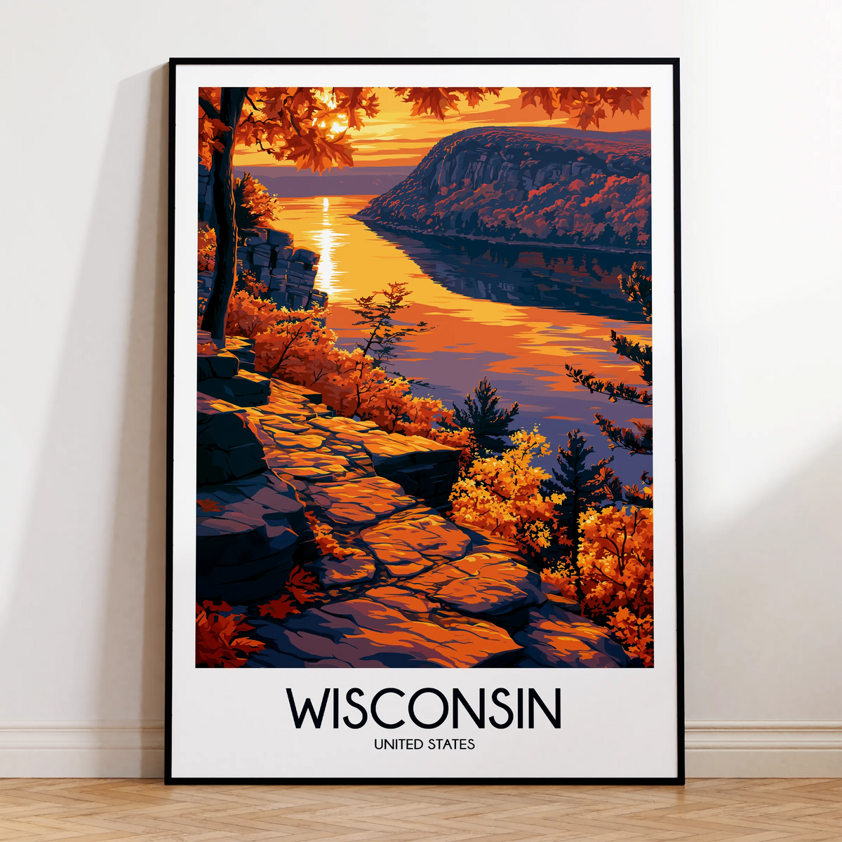 Wisconsin Souvenir Poster Print