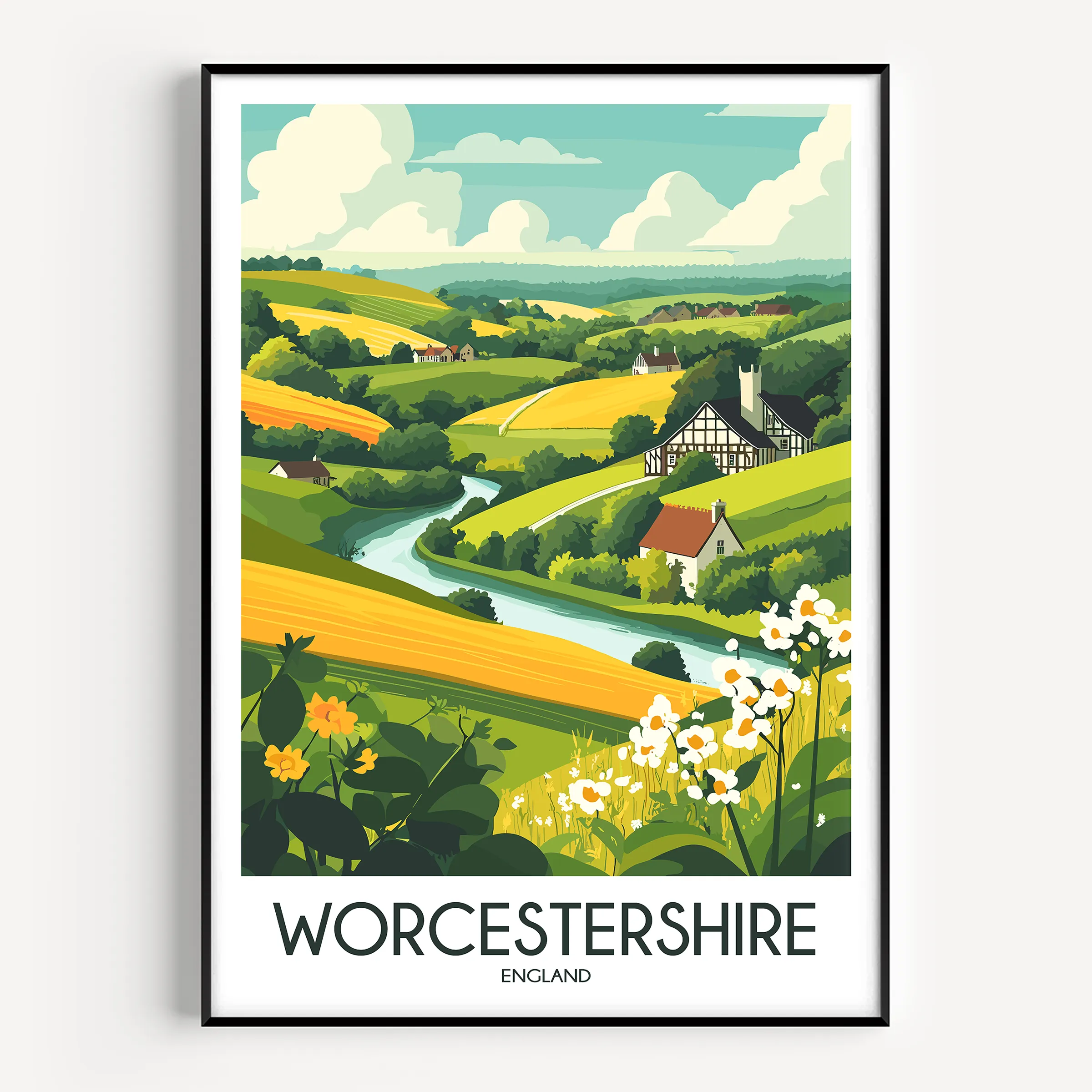 Worcestershire Destination Art Gift