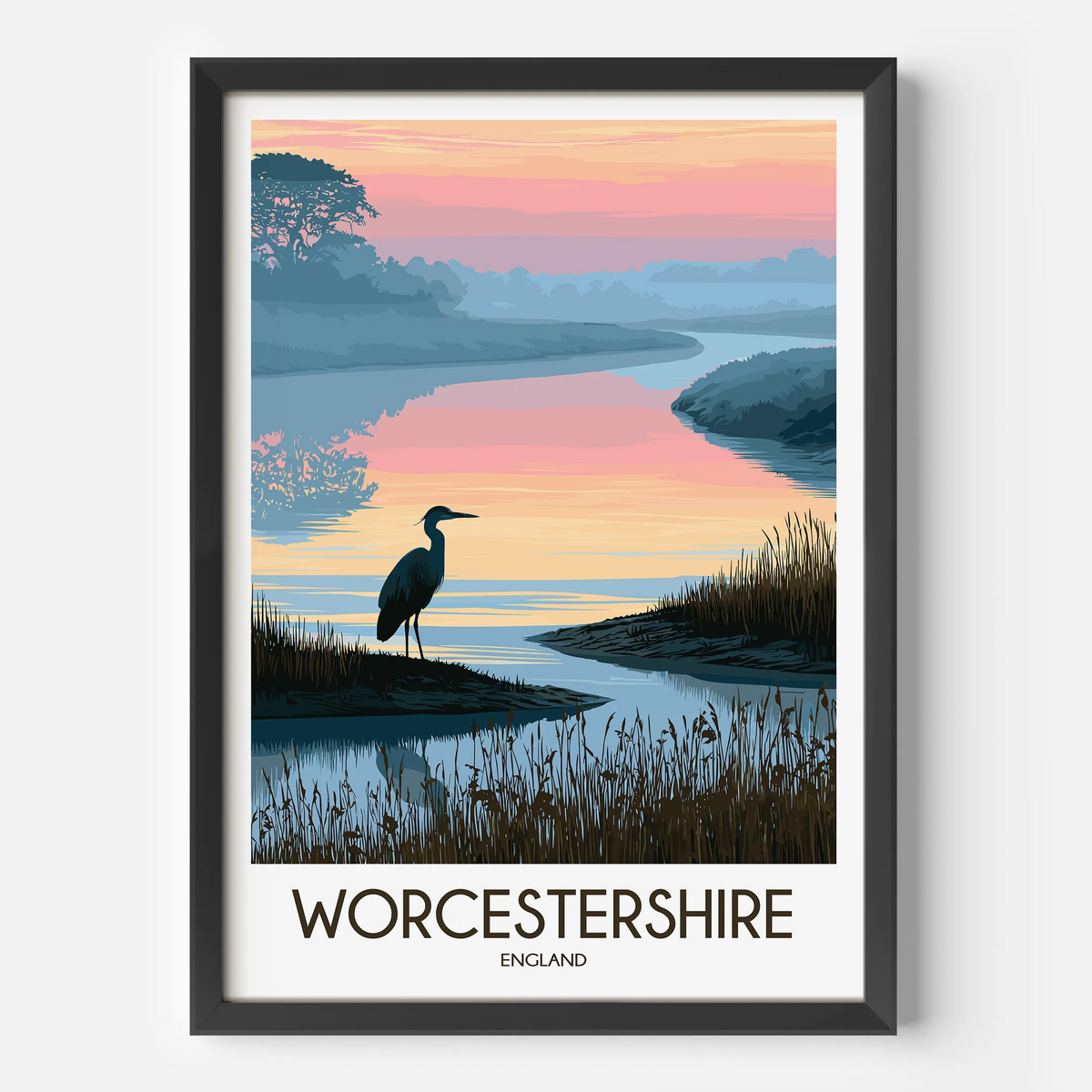 Worcestershire Minimalist Wall Art
