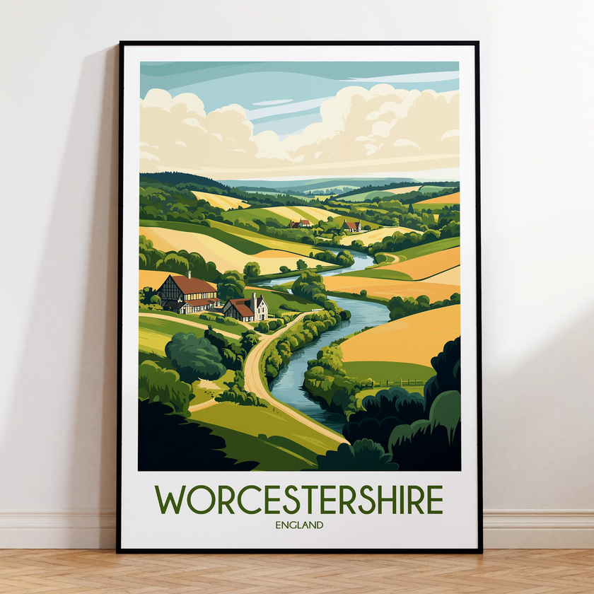 Worcestershire Minimalist Wall Art