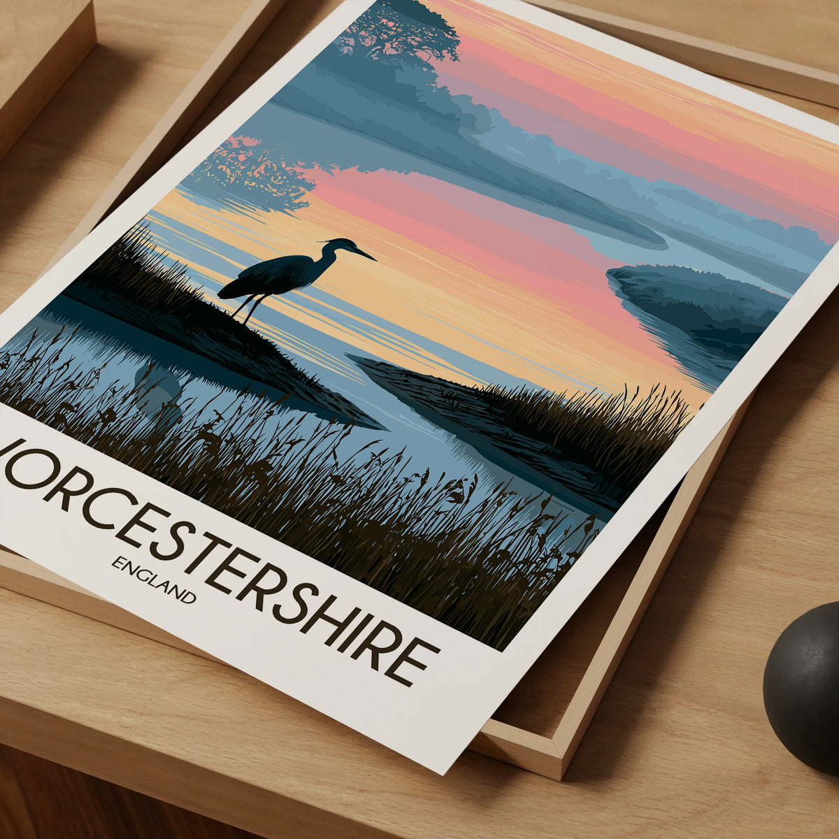 Worcestershire Modern Travel Poster