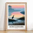 Worcestershire Retro Travel Illustration