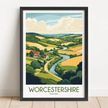 Worcestershire Vintage Style Print