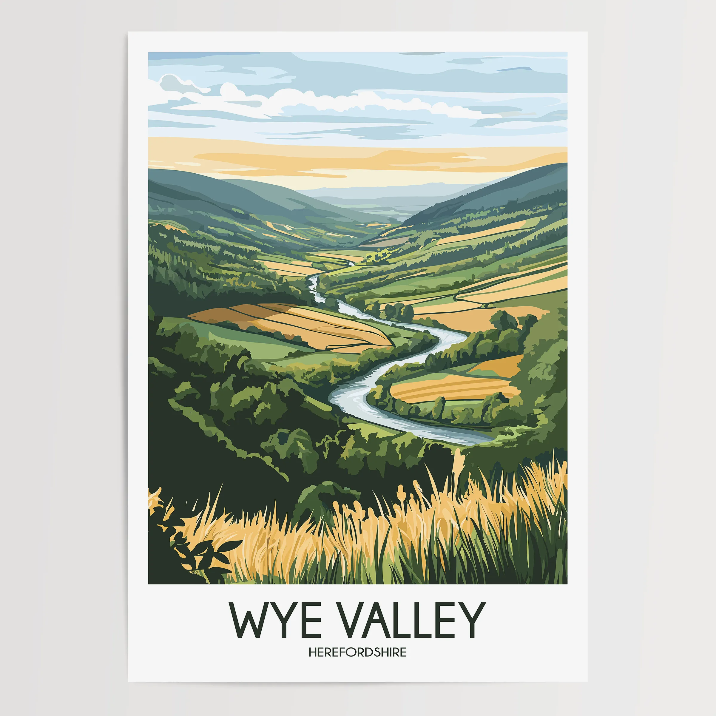 Wye Valley Minimalist Wall Art