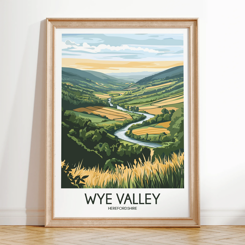 Wye Valley Modern Travel Poster