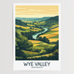 Wye Valley Retro Travel Illustration